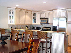 dining room and kitchen at Cape May rental townhome